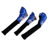 Maxbell Maxbell 3 Pack Durable Skull Head Golf Cover Headcover for Driver Fairway Wood Blue