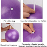 Maxbell 25cm Soft Anti Burst Yoga Ball Exercise GYM Pilates Fitness Balls Purple - Aladdin Shoppers