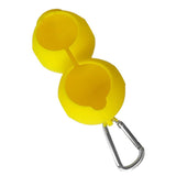 Maxbell Silicone Golf Ball Holder Carrier w/ Snap Clip for Double Golf Ball Yellow - Aladdin Shoppers