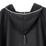 Maxbell Unisex Adult Surf Beach Bath Hooded Poncho Wetsuit Changing Robe Black - Aladdin Shoppers