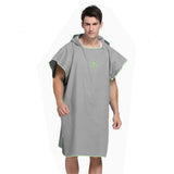 Maxbell Unisex Adult Surf Beach Bath Hooded Poncho Wetsuit Changing Robe Gray - Aladdin Shoppers