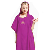 Maxbell Unisex Adult Surf Beach Bath Hooded Poncho Wetsuit Changing Robe Purple - Aladdin Shoppers