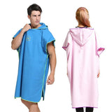 Maxbell Unisex Adult Surf Beach Bath Hooded Poncho Wetsuit Changing Robe Sky Blue - Aladdin Shoppers