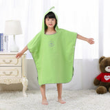 Maxbell Kids Children Surf Beach Bath Hooded Poncho Wetsuit Changing Robe Green - Aladdin Shoppers