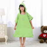 Maxbell Kids Children Surf Beach Bath Hooded Poncho Wetsuit Changing Robe Green - Aladdin Shoppers