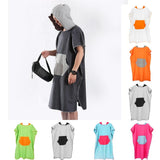 Maxbell Maxbell Surf Beach Poncho Wetsuit Changing Robe & Hood, Pocket, Storage Bag Gray