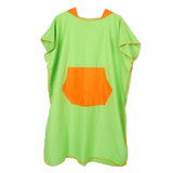 Maxbell Maxbell Surf Beach Poncho Wetsuit Changing Robe & Hood, Pocket, Storage Bag Green