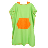 Maxbell Maxbell Surf Beach Poncho Wetsuit Changing Robe & Hood, Pocket, Storage Bag Green