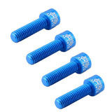 Maxbell 4pcs Road Bicycle Handlebar Stem Screw Aluminum Alloy M5*17MM Bolts Blue - Aladdin Shoppers