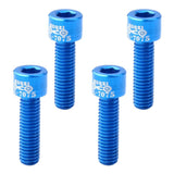 Maxbell 4pcs Road Bicycle Handlebar Stem Screw Aluminum Alloy M5*17MM Bolts Blue - Aladdin Shoppers