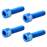 Maxbell 4pcs Road Bicycle Handlebar Stem Screw Aluminum Alloy M5*17MM Bolts Blue - Aladdin Shoppers