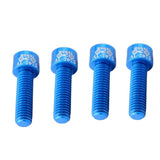 Maxbell 4pcs Road Bicycle Handlebar Stem Screw Aluminum Alloy M5*17MM Bolts Blue - Aladdin Shoppers