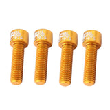 Maxbell 4pcs Road Bicycle Handlebar Stem Screw Aluminum Alloy M5*17MM Bolts Golden - Aladdin Shoppers