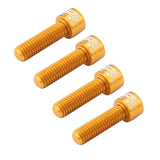 Maxbell 4pcs Road Bicycle Handlebar Stem Screw Aluminum Alloy M5*17MM Bolts Golden - Aladdin Shoppers