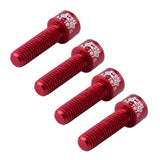 Maxbell 8pcs Road Bicycle Handlebar Stem Screw Aluminum Alloy M5*17MM Bolts Red