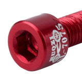 Maxbell 8pcs Road Bicycle Handlebar Stem Screw Aluminum Alloy M5*17MM Bolts Red