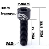 Maxbell 4pcs Road Bicycle Handlebar Stem Screw Aluminum Alloy M5*17MM Bolts Black - Aladdin Shoppers