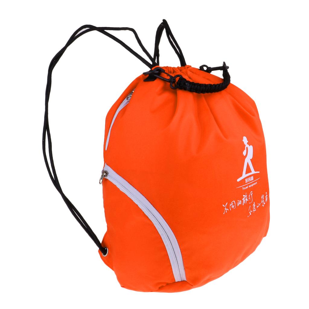 Maxbell Maxbell Unisex Bag Drawstring Sack Sport Travel Outdoor Backpack Orange