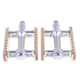 Maxbell Maxbell Vintage Aluminium Wood Fixed Bike Pedal Bearing Flat-Platform Pedals Gold