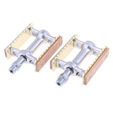 Maxbell Maxbell Vintage Aluminium Wood Fixed Bike Pedal Bearing Flat-Platform Pedals Gold