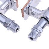 Maxbell Maxbell Vintage Aluminium Wood Fixed Bike Pedal Bearing Flat-Platform Pedals Silver