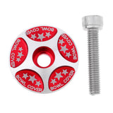 Maxbell Maxbell MTB Mountain Road Bike Bicycle Aluminum Alloy Headset Stem Top Cap Red