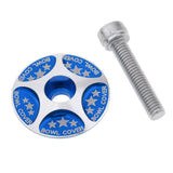 Maxbell Maxbell MTB Mountain Road Bike Bicycle Aluminum Alloy Headset Stem Top Cap Blue