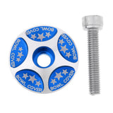 Maxbell Maxbell MTB Mountain Road Bike Bicycle Aluminum Alloy Headset Stem Top Cap Blue