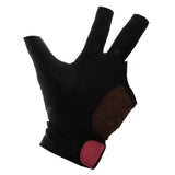 Maxbell Snooker Billiard Cue Glove Pool Open Left Hand Three Finger Glove Black