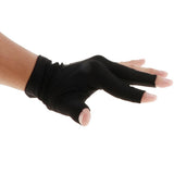 Maxbell Snooker Billiard Cue Glove Pool Open Left Hand Three Finger Glove Black