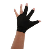 Maxbell Snooker Billiard Cue Glove Pool Open Left Hand Three Finger Glove Black