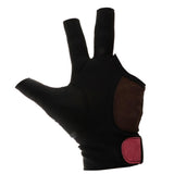 Maxbell Snooker Billiard Cue Glove Pool Open Left Hand Three Finger Glove Black