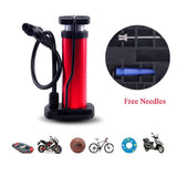 Maxbell Portable Bike Ball Foot Activated Pump Mini Cycle Air Pump Inflator Red