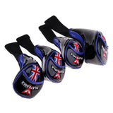 Maxbell 4pcs Long Neck Golf Club Head Cover Wedge Iron Protect Headcover Blue Black - Aladdin Shoppers