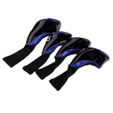 Maxbell 4pcs Long Neck Golf Club Head Cover Wedge Iron Protect Headcover Blue Black - Aladdin Shoppers