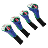 Maxbell Maxbell 4pcs Long Neck Golf Club Head Cover Wedge Iron Protect Headcover White Green