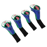 Maxbell Maxbell 4pcs Long Neck Golf Club Head Cover Wedge Iron Protect Headcover White Green