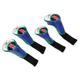 Maxbell Maxbell 4pcs Long Neck Golf Club Head Cover Wedge Iron Protect Headcover White Green