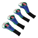 Maxbell Maxbell 4pcs Long Neck Golf Club Head Cover Wedge Iron Protect Headcover White Green