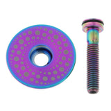 Maxbell RISK Titanium Bike Handle Cover Kit Headset Cover Screw Multicolor-Milky Way - Aladdin Shoppers