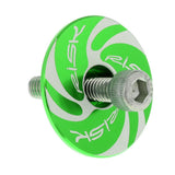 Maxbell CNC Bicycle Road Mountain Bike 28.6mm Headset Stem Top Cap Green Cyclone - Aladdin Shoppers