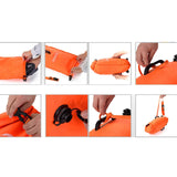 Maxbell High Visibility Inflatable Dry Bag Safety Swim Buoy Tow Float Fluo Orange - Aladdin Shoppers