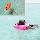 Maxbell High Visibility Inflatable Dry Bag Safety Swim Buoy Tow Float Fluo Orange - Aladdin Shoppers