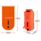 Maxbell High Visibility Inflatable Dry Bag Safety Swim Buoy Tow Float Fluo Orange - Aladdin Shoppers