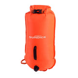 Maxbell High Visibility Inflatable Dry Bag Safety Swim Buoy Tow Float Fluo Orange - Aladdin Shoppers