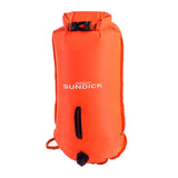 Maxbell High Visibility Inflatable Dry Bag Safety Swim Buoy Tow Float Fluo Orange - Aladdin Shoppers