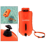 Maxbell High Visibility Inflatable Dry Bag Safety Swim Buoy Tow Float Fluo Orange - Aladdin Shoppers