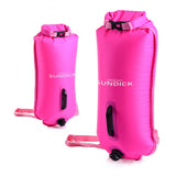 Maxbell 2Pieces High Visibility Inflatable Dry Bag Safety Swim Buoy Tow Float Fluo
