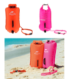 Maxbell High Visibility Inflatable Dry Bag Safety Swim Buoy Tow Float Fluo Rosy - Aladdin Shoppers