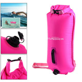 Maxbell 2Pieces High Visibility Inflatable Dry Bag Safety Swim Buoy Tow Float Fluo